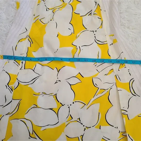 Diane Von Furstenberg Samantha Eden Garden Butter Yellow Floral Dress